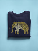 Elephant In Gold Mandala Pattern Sweatshirt Women's -GoatDeals Designs