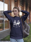 Snowy Reindeer In White Sweatshirt Women's -GoatDeals Designs