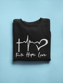 Faith Hope And Love Design Sweatshirt Women's -GoatDeals Designs