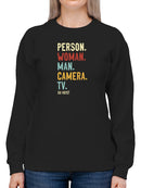 People Camera And Tv Go Vote Sweatshirt Women's -GoatDeals Designs