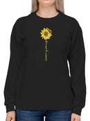 Never Give Up In Yellow Cursive Sweatshirt Women's -GoatDeals Designs
