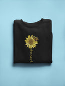 Never Give Up In Yellow Cursive Sweatshirt Women's -GoatDeals Designs