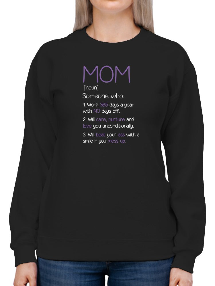 Funny Definition Of Mom Sweatshirt Women's -GoatDeals Designs