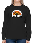 Good Vibes Faded Title Sweatshirt Women's -GoatDeals Designs