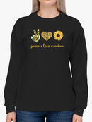 Peace Love And Sunshine Sweatshirt Women's -GoatDeals Designs