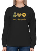 Peace Love And Sunshine Sweatshirt Women's -GoatDeals Designs