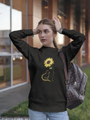 Cat And Sunflower Loveful Quote  Sweatshirt Women's -GoatDeals Designs