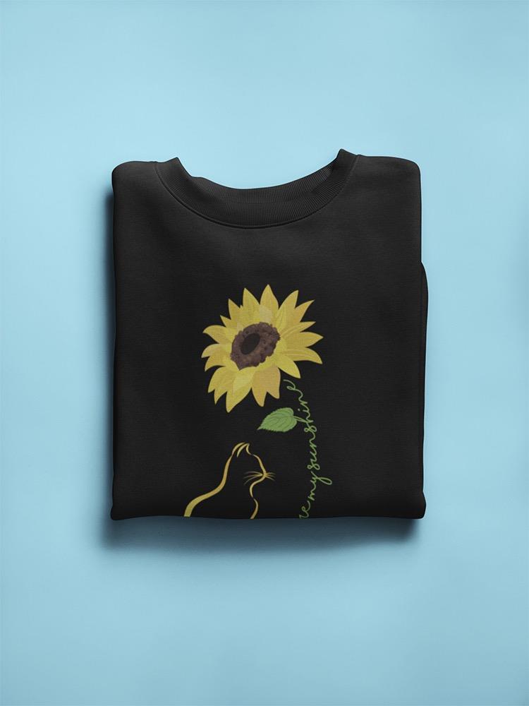 Cat And Sunflower Loveful Quote  Sweatshirt Women's -GoatDeals Designs