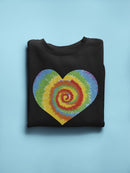 Heart With Psychedelic Spiral Sweatshirt Women's -GoatDeals Designs