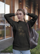 Beautiful Gold And Black Flowers Sweatshirt Women's -GoatDeals Designs