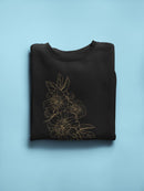 Beautiful Gold And Black Flowers Sweatshirt Women's -GoatDeals Designs