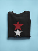 Patriotic Stars Blue Red White Sweatshirt Women's -GoatDeals Designs