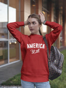 America Y'all Title In White Sweatshirt Women's -GoatDeals Designs