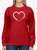 Brush Stroke In Heart Shape Sweatshirt Women's -GoatDeals Designs