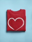 Brush Stroke In Heart Shape Sweatshirt Women's -GoatDeals Designs