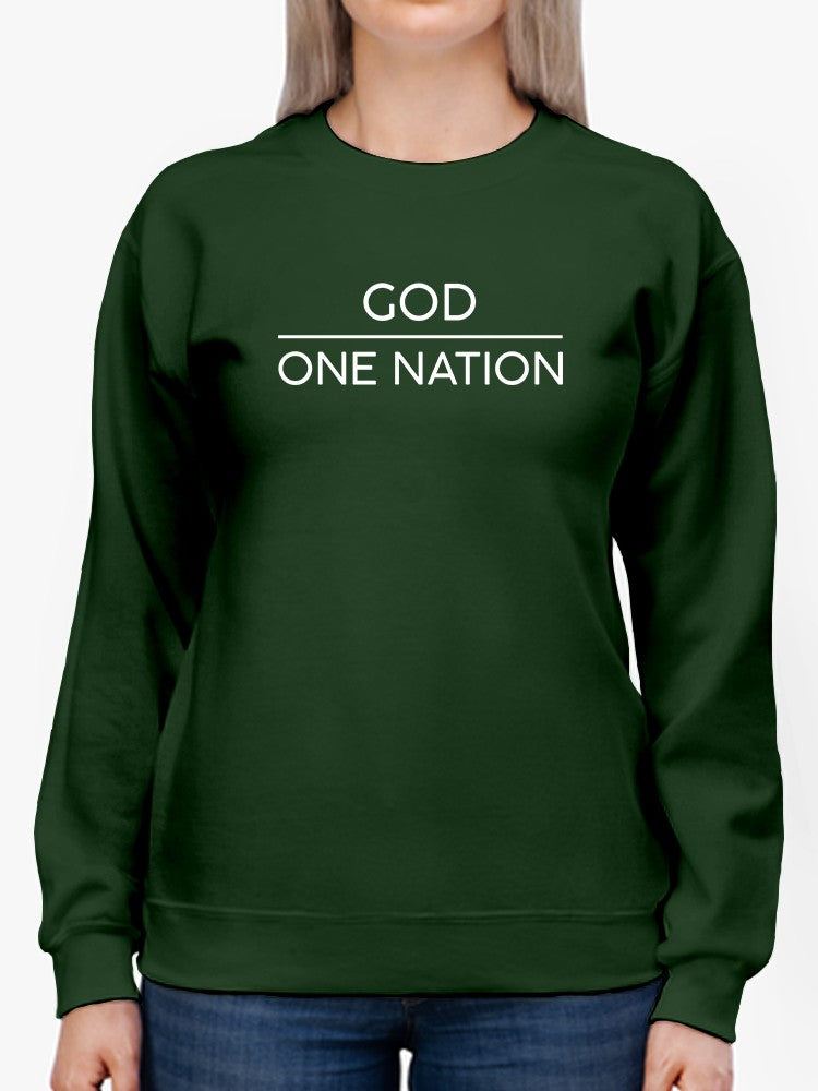 God, One Nation Sweatshirt Women's -GoatDeals Designs