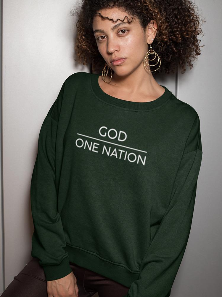 God, One Nation Sweatshirt Women's -GoatDeals Designs