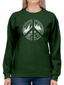 Peace Emblem And Landscape Sweatshirt Women's -GoatDeals Designs