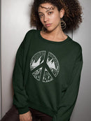 Peace Emblem And Landscape Sweatshirt Women's -GoatDeals Designs