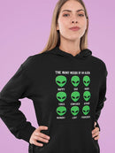 Alien Moods Hoodie Women's -GoatDeals Designs
