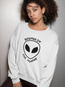 Beware Of The Humans Design Sweatshirt Women's -GoatDeals Designs