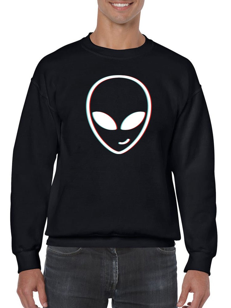 Smiling Alien Head Sweatshirt Men's -GoatDeals Designs