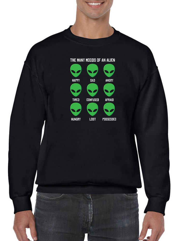 Alien Moods Graphic Sweatshirt Men's -GoatDeals Designs