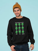 Alien Moods Graphic Sweatshirt Men's -GoatDeals Designs