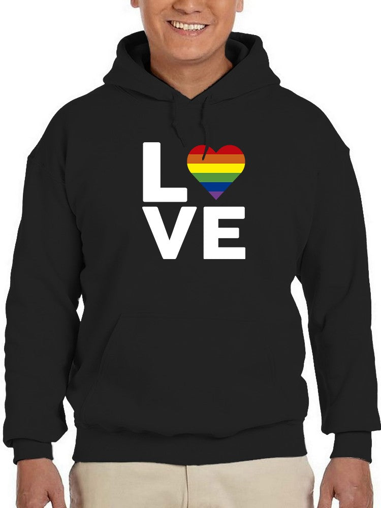 Love With Multicolor Heart Hoodie Men's -GoatDeals Designs