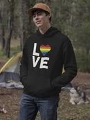 Love With Multicolor Heart Hoodie Men's -GoatDeals Designs