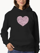 Heart With Black Dots Paint Hoodie Women's -GoatDeals Designs