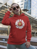 Cute Daisy Flower Brushstyle Hoodie Women's -GoatDeals Designs