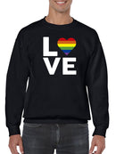 Love Colorful Heart Drawing Sweatshirt Men's -GoatDeals Designs
