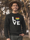 Love Colorful Heart Drawing Sweatshirt Men's -GoatDeals Designs