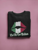 Kiss Me I'm Italian Quote Sweatshirt Men's -GoatDeals Designs