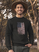 United States Flag Scratched Sweatshirt Men's -GoatDeals Designs