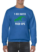 Green T-rex Push-ups Sweatshirt Men's -GoatDeals Designs