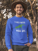 Green T-rex Push-ups Sweatshirt Men's -GoatDeals Designs