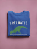 Green T-rex Push-ups Sweatshirt Men's -GoatDeals Designs