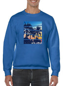 Summer Vibes Sunset Beach Sweatshirt Men's -GoatDeals Designs