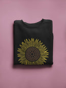 Sunflower Striped Petals Sweatshirt Women's -GoatDeals Designs