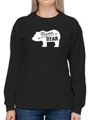 Mama Bear Outline Drawing Sweatshirt Women's -GoatDeals Designs