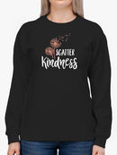 Scatter Kindness White Lettered Sweatshirt Women's -GoatDeals Designs