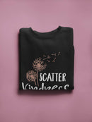 Scatter Kindness White Lettered Sweatshirt Women's -GoatDeals Designs