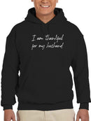Thankful For My Husband Quote Hoodie Men's -GoatDeals Designs