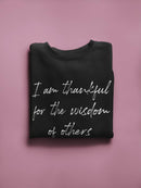 Thankful For The Others Quote Sweatshirt Men's -GoatDeals Designs
