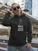 Blm Brushstroke Slogan Hoodie Women's -GoatDeals Designs