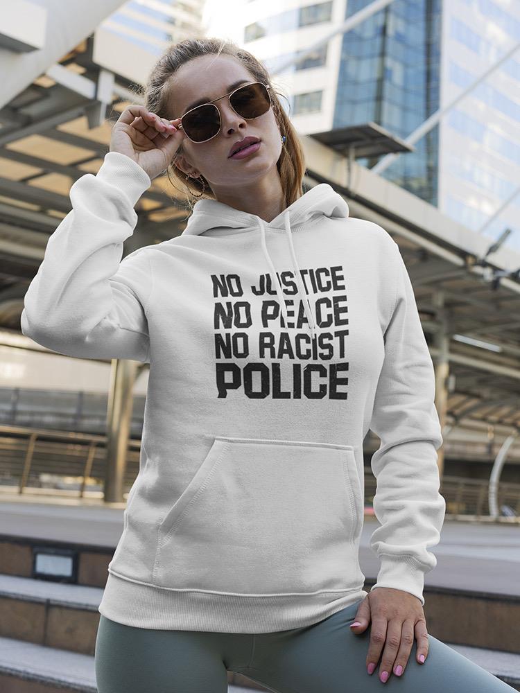 No Justice No Peace Slogan Hoodie Women's -GoatDeals Designs