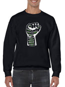 Raised Fist Drawing With Names Sweatshirt Men's -GoatDeals Designs