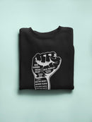 Raised Fist With Names Sketch Sweatshirt Men's -GoatDeals Designs